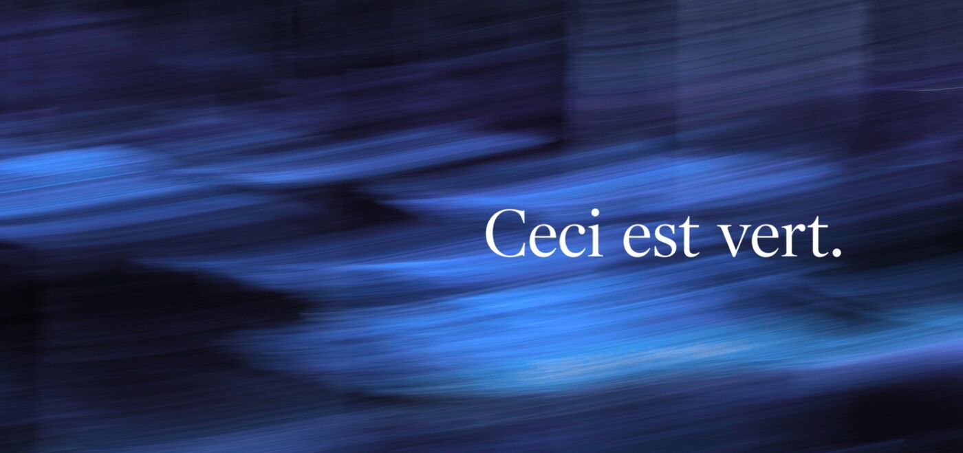 Visuel portant la mention « Ceci est vert. »